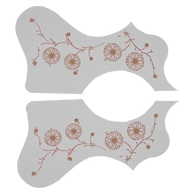 4 шт. Левая Правая Цветочная печать ручной гитары DIY Запчасти для акустической