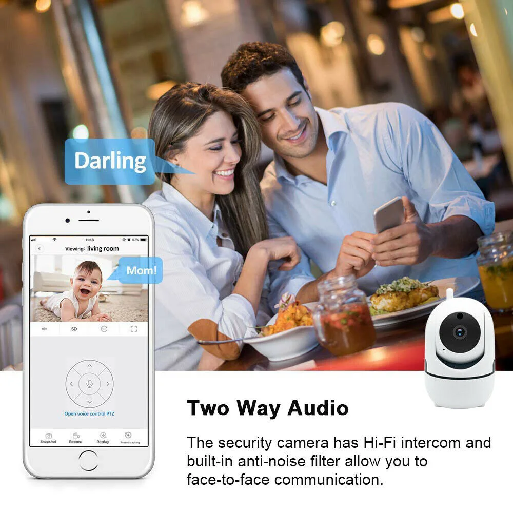 1080P Wi-Fi ip-камера сеть IR-Cut Pan Tilt ночное видение CCTV Pet радионяня