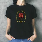 Футболка kuakuayu HJN с изображением Иисуса и розы, хлопковая хипстерская Повседневная смешная Винтажная футболка унисекс в стиле Харадзюку