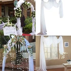 P15D белая прозрачная занавеска для кровати, элегантный вуаль, оконный шарф, Топпер, балдахин, наружная церемония, свадьба, драпировка, украшение