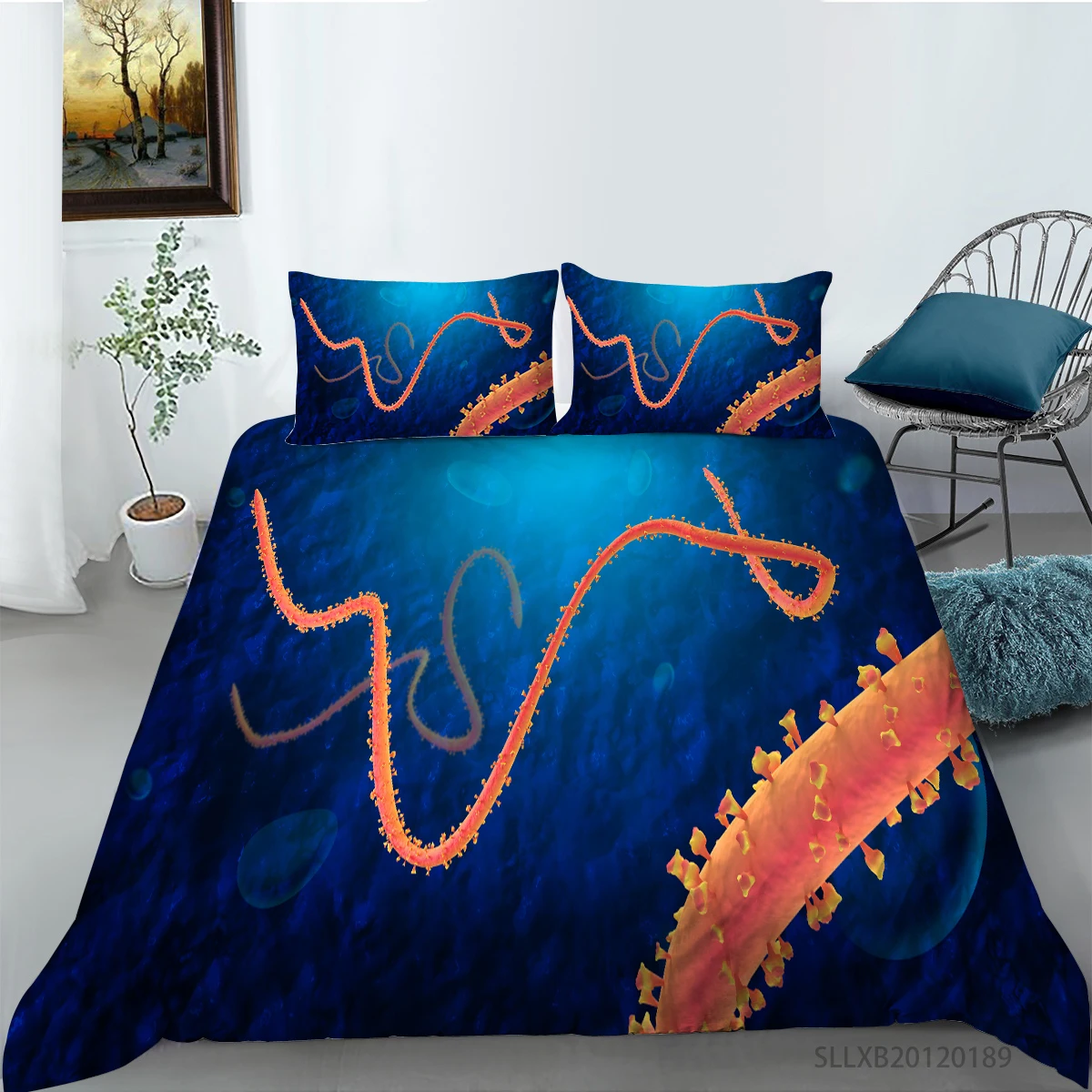 

3D Nerve Printing Bedding set Bedclothes Quilt cover with pillowcases 100% Microfiber Home Textiles 2/3 pieces