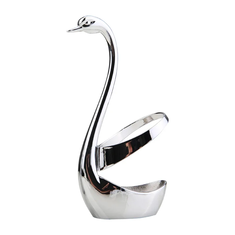 Набор столовых приборов в виде лебедя креативный модный держатель для ножа вилки