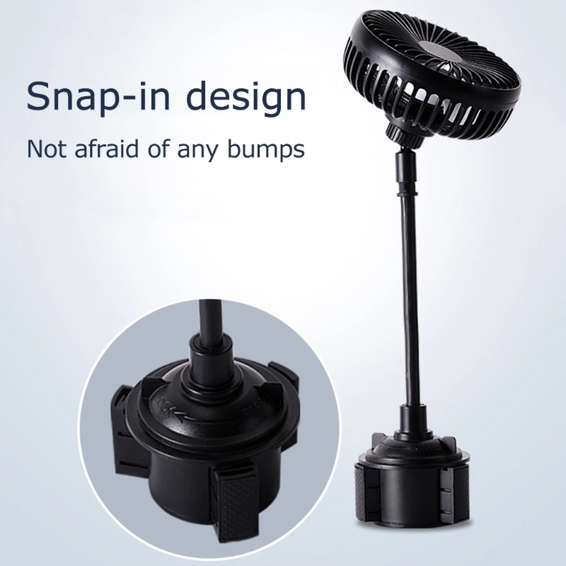 

Портативный Универсальный Регулируемый держатель для чашки в виде гусиной шеи, автомобильный одноголовый держатель для чашки, вентилятор ...