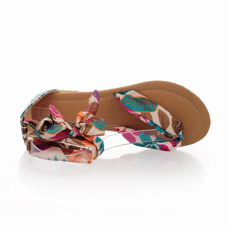 

New Arrivals Bohemian Style Sandals Women 2021 Summer Lace-up Flat Heels Beach Sandals Fashion Casual Women Shoes Plus Size 43