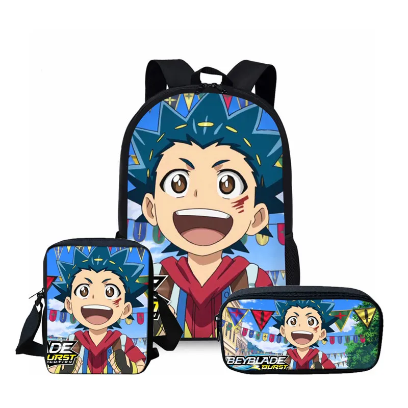 as pictures ThiKin 3 шт. Beyblade Burst школьные сумки набор для Дети Мальчики Школа Рюкзаки на плечо рюкзак Детский рюкзак ранец - Цвет: as pictures