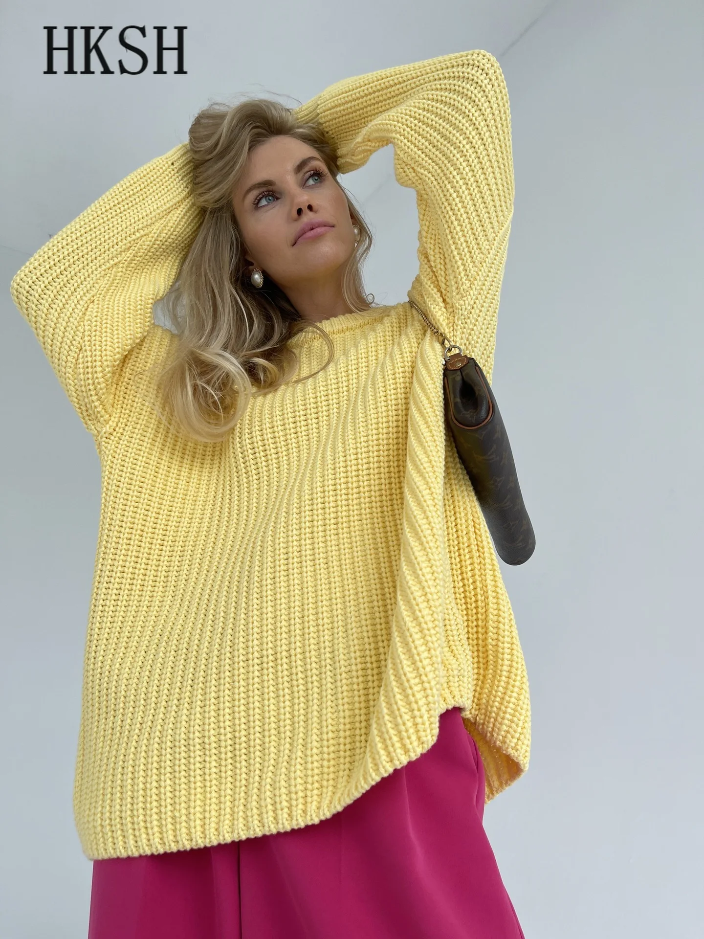 

women's Pullover fashion Knit Loose hollow out Solid sweater autumn winter Casual pull femme jersey mujer winter clothes