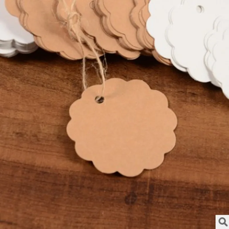 100 шт. натуральной крафт-бумаги DIY пустые могут быть граффити джутовая Подарочная