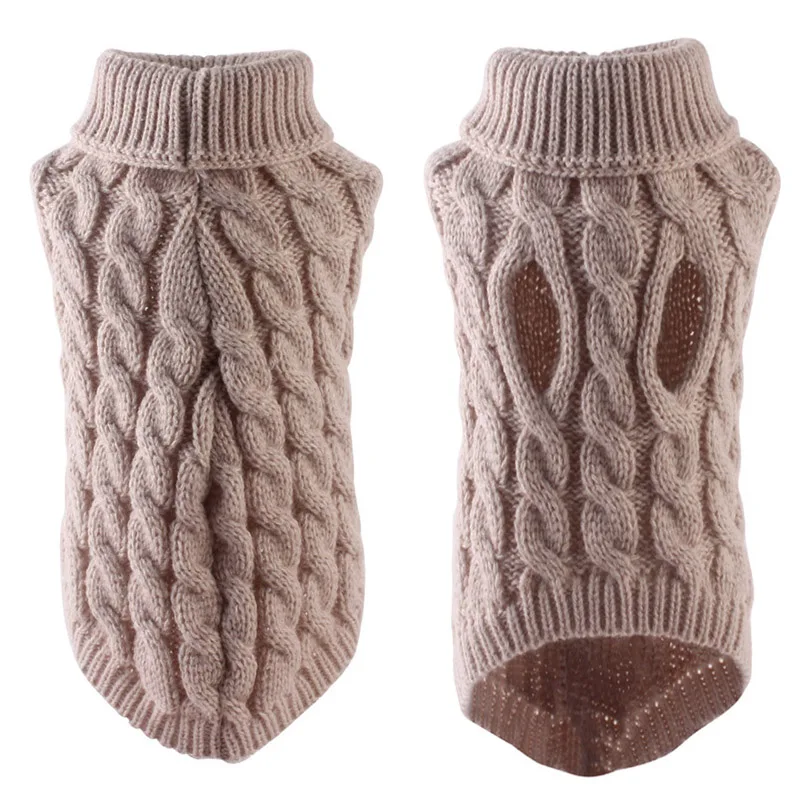 

Winter Dog Clothes Chihuahua Soft Puppy Kitten High Collar Solid Color Design Sweater Fashion Clothing for Pet Dogs Cats