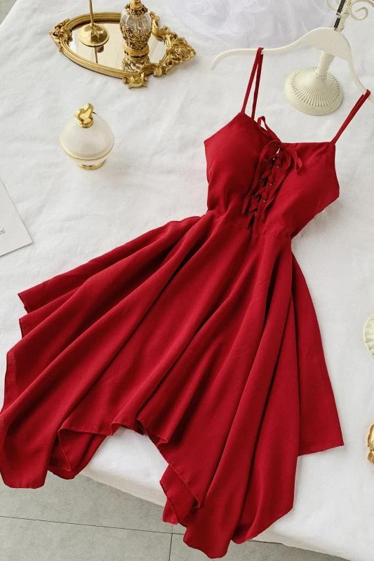 

2019 new fashion women's clothing adult French dress summer sexy strapless strap high waist irregular strap