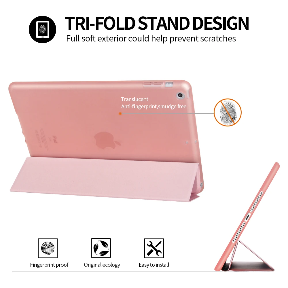 Чехол для iPad Air из искусственной кожи Ультратонкий силиконовый мягкий чехол 5 с