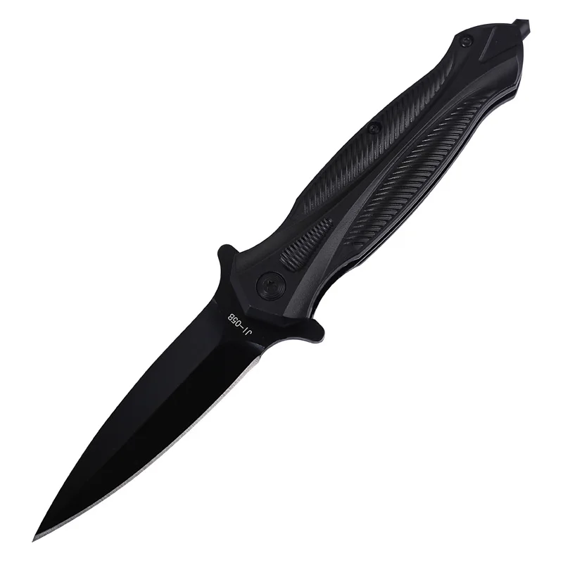 

Black 9CR18MOV steel outdoor folding knife portable pocket knife quickly opens sharp outdoor rescue folding EDC tool