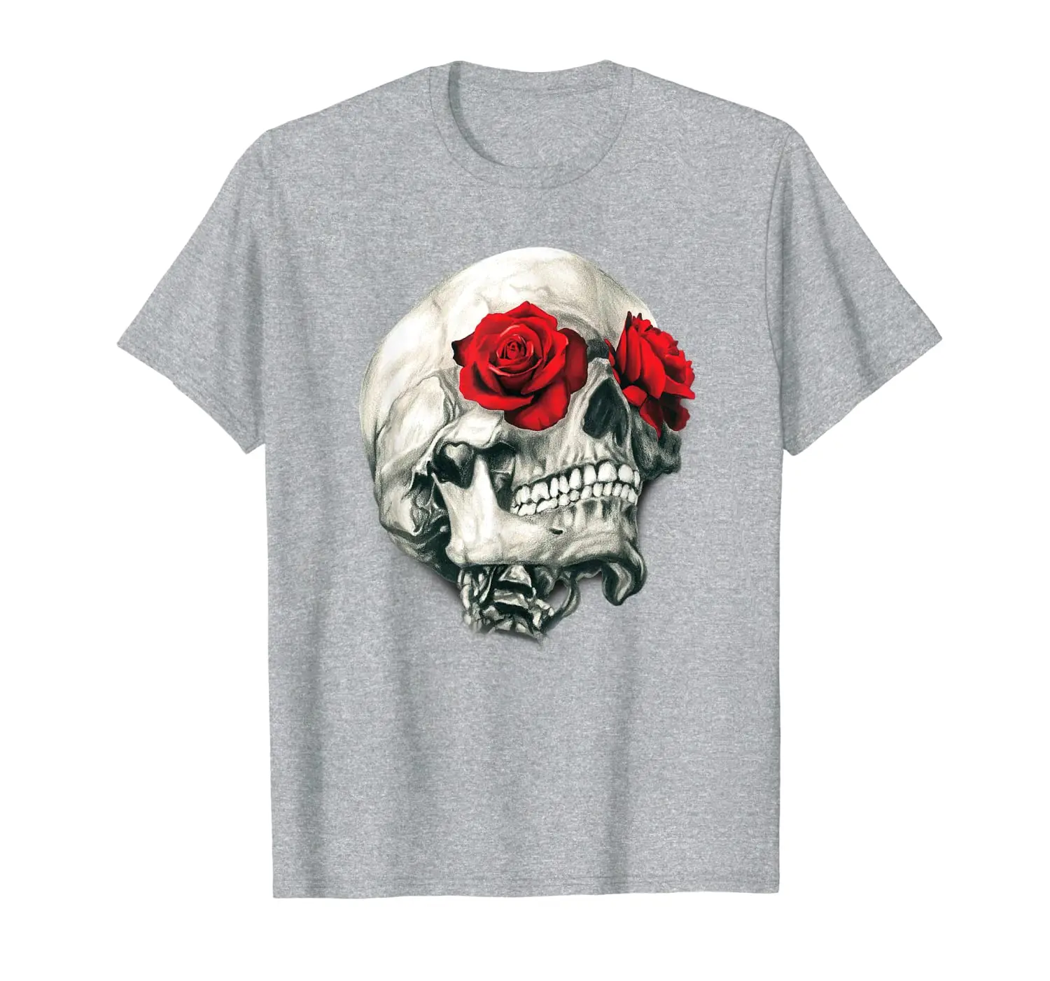 

Skull Roses Shirt Cool Skulls Flowers Rockers Gift