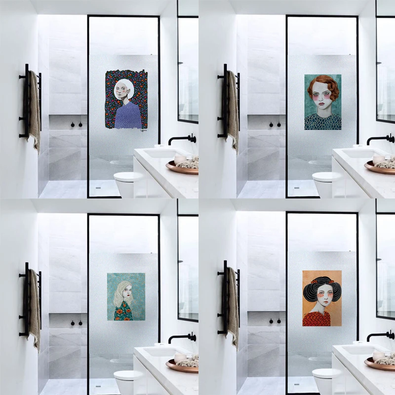 Скандинавская прозрачная пленка с принтом девушки матовая непрозрачная