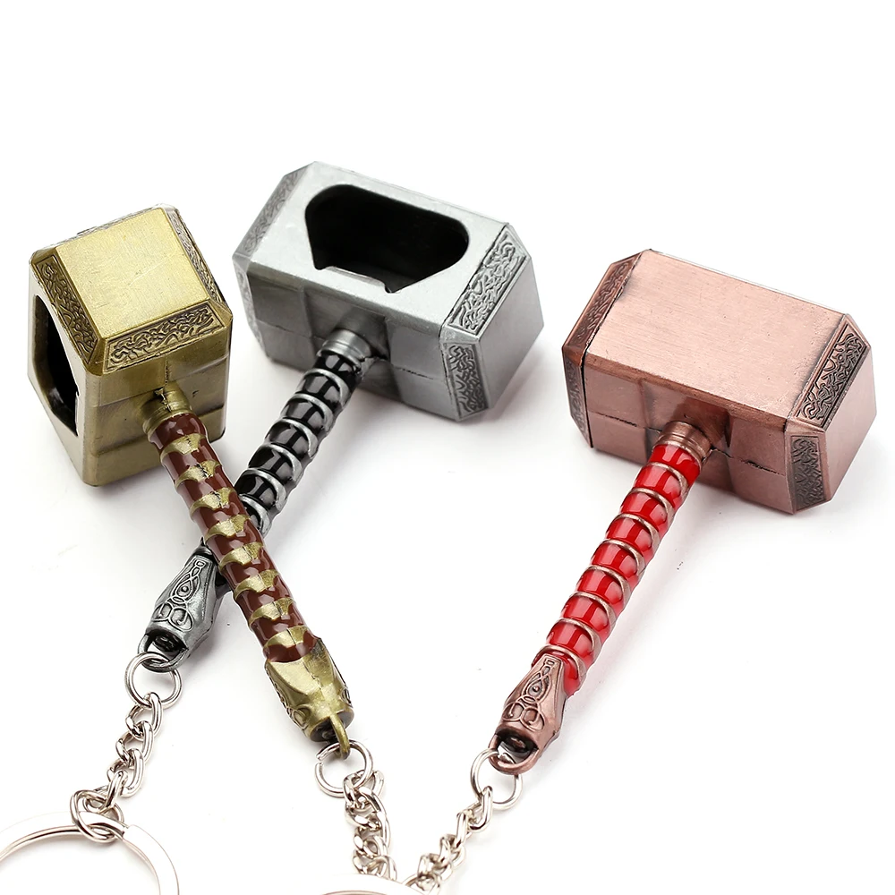 Мстители 4 Тор молоток металлический брелок открывалка для бутылок аксессуары