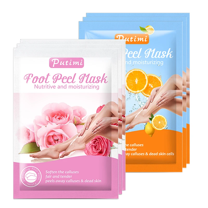 PUTIMI 2 пары крем для ухода за волосами с экстратом розы отшелушивающая маска ног