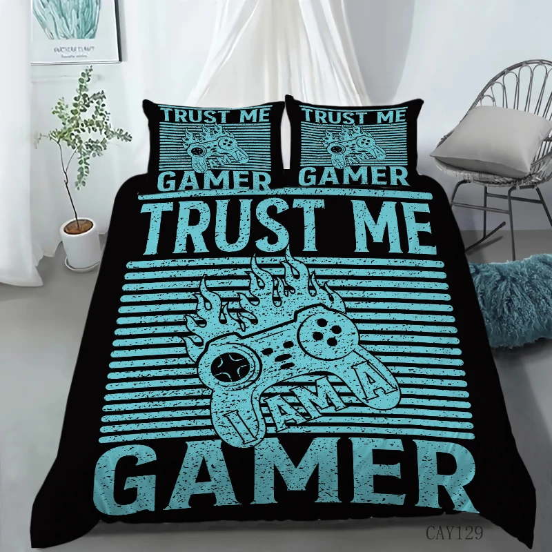 

Quilt cover cool game machine boys and girls 3D printing bedspread single bed double bed super size bedspread pillowcase bedding