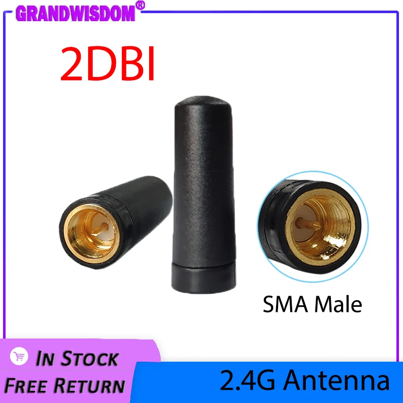 Антенна Grandwisdom 1/2/4 шт. 2 4 ГГц ~ 3 дБи sma Wi-Fi | Мобильные телефоны и аксессуары