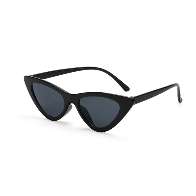 Солнечные очки в стиле ретро UV400 женские, пикантные солнцезащитные аксессуары кошачий глаз в небольшой треугольной оправе, с защитой от ультрафиолета