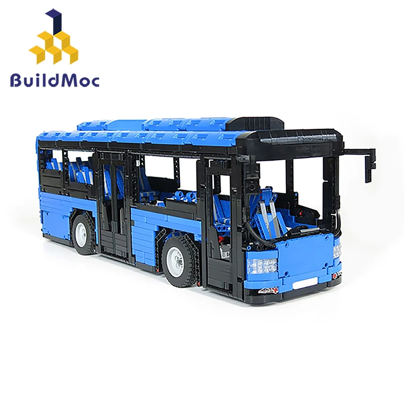 

Buildmoc 2673PCS Creator Brt Double Deck Bus Building Blocks Technic Red Bus City School Car Bricks Enlightenment Toys for Kids