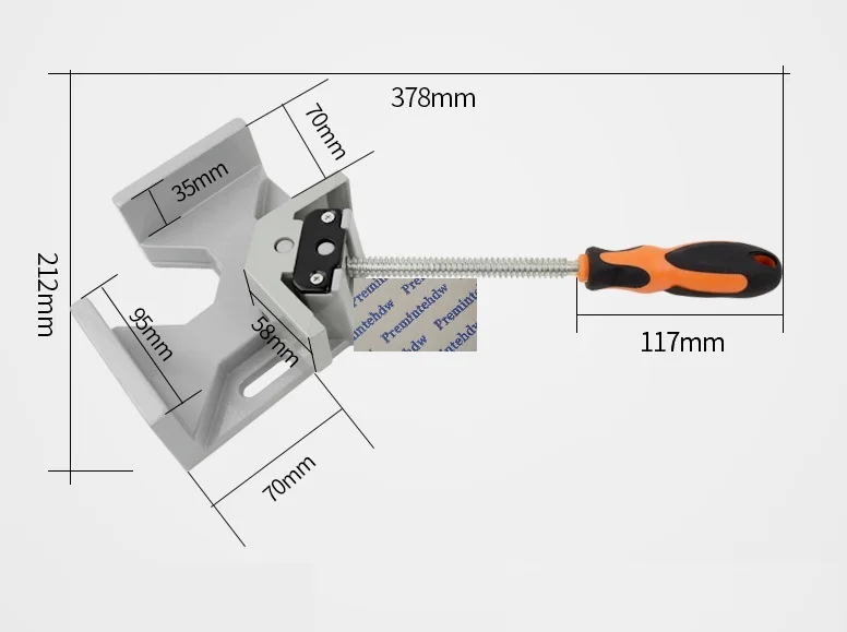 Corner Single Handle Алюминиевый сплав деревообрабатывающий Угловой 90 градусов угловой зажим плотник Сварка фото обрамление одной двойной ручкой стол тиски - Цвет: Corner Single Handle