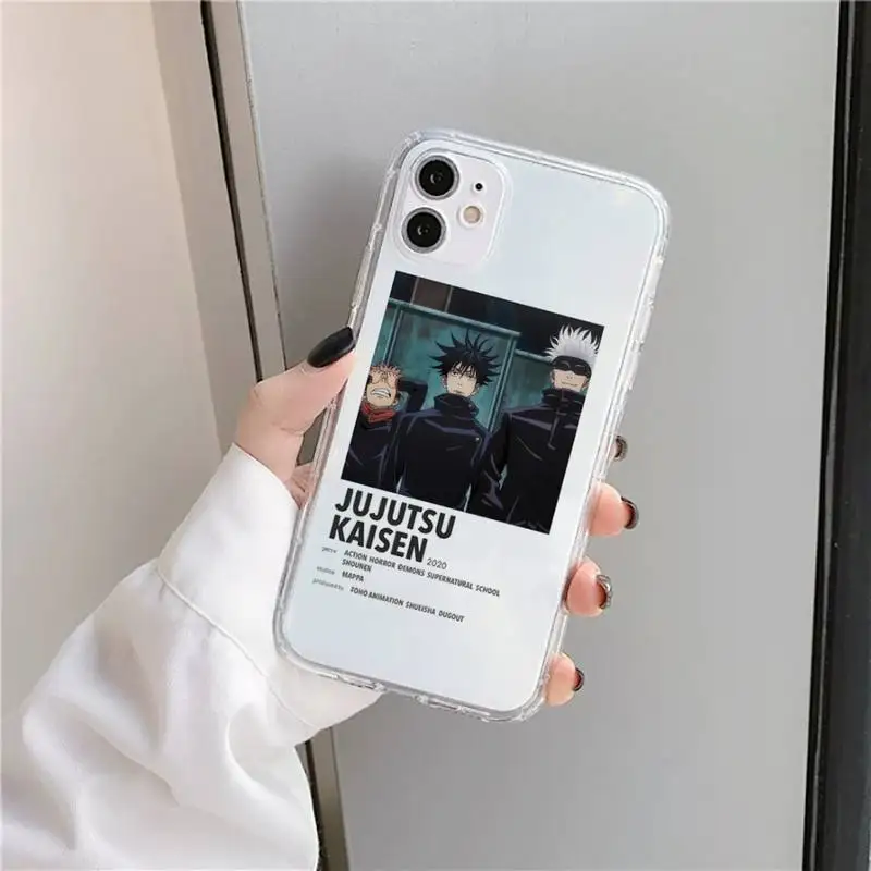 

Jujutsu Kaisen Satoru Gojo anime Phone Case Transparent soft For iphone 5 5s 5c se 6 6s 7 8 11 12 plus mini x xs xr pro max