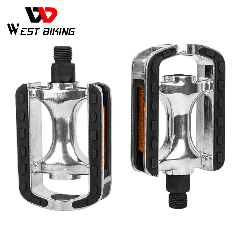 

WEST BIKING Ultralight Bike Pedals Anti-slip Aluminum Alloy Cycling Pedals 11mm Thread Diameter Pedal Hollow Road Bicycle MTB