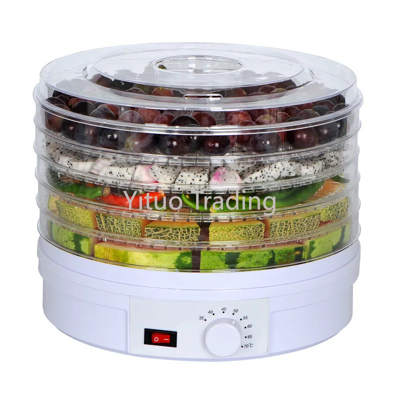 

Прозрачная сушилка для фруктов с 5-слойной емкостью, 350 Вт, для продуктов питания, овощей, мяса, лекарств, пищевых продуктов, быстрой сушки