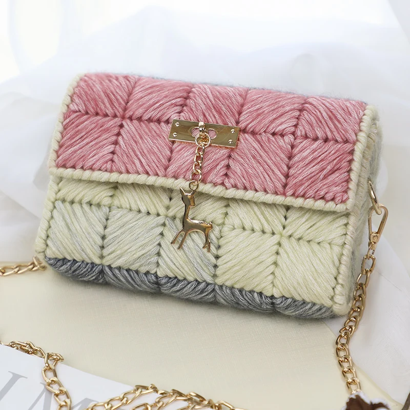 Новинка 2020 шерстяная ручная сумка для хранения декоративная вязания крючком