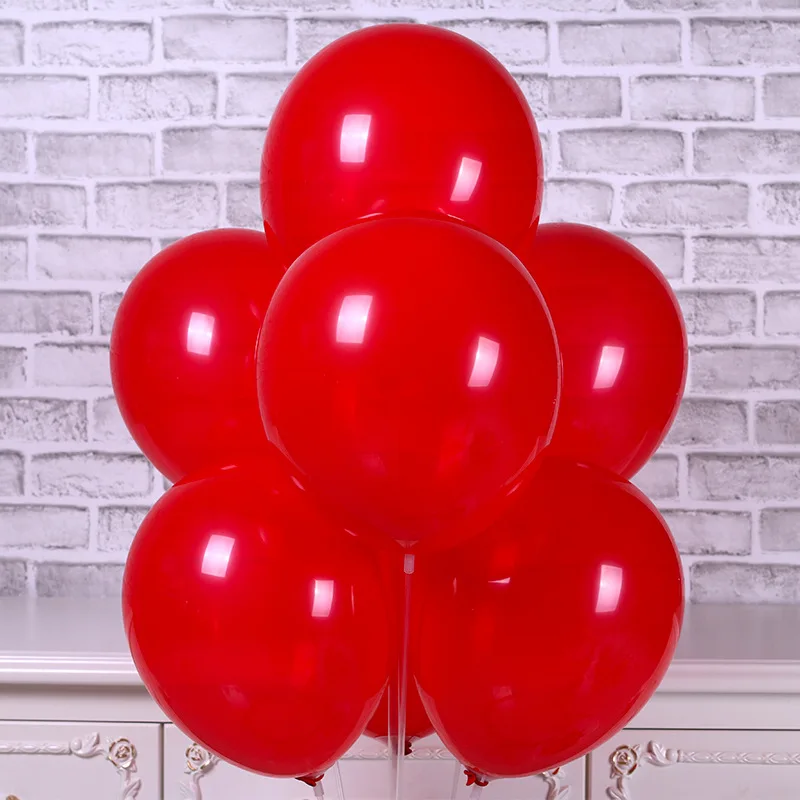 Red 10pc 10 дюймов красочный воздушный шар для вечеринки на день рождения вечерние мяч Детская игрушка Свадебные Круглые баллоны 2,2 г латексный Гелиевый шар утолщение - Цвет: Red 10pc