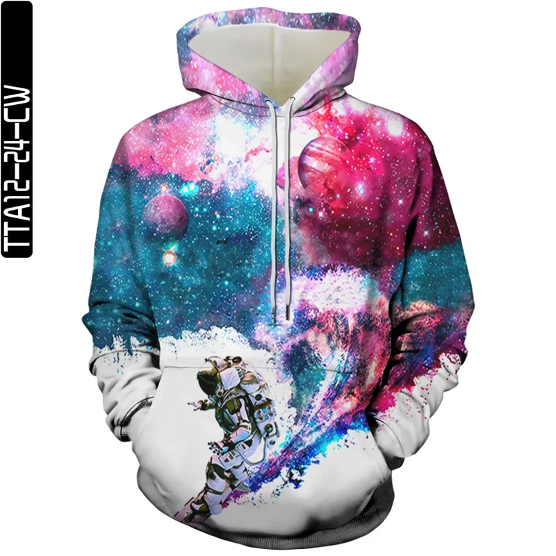

Fall 2021 new 3D printing color matching men's and women's sweatshirt hoodies loose long-sleeved fashion Harajuku casual hoodies