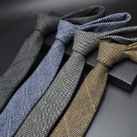 high quality wool narrow tie for male work casual wedding groom 6cm neckties neckwear formal neckcloth groomsmen ties men gifts