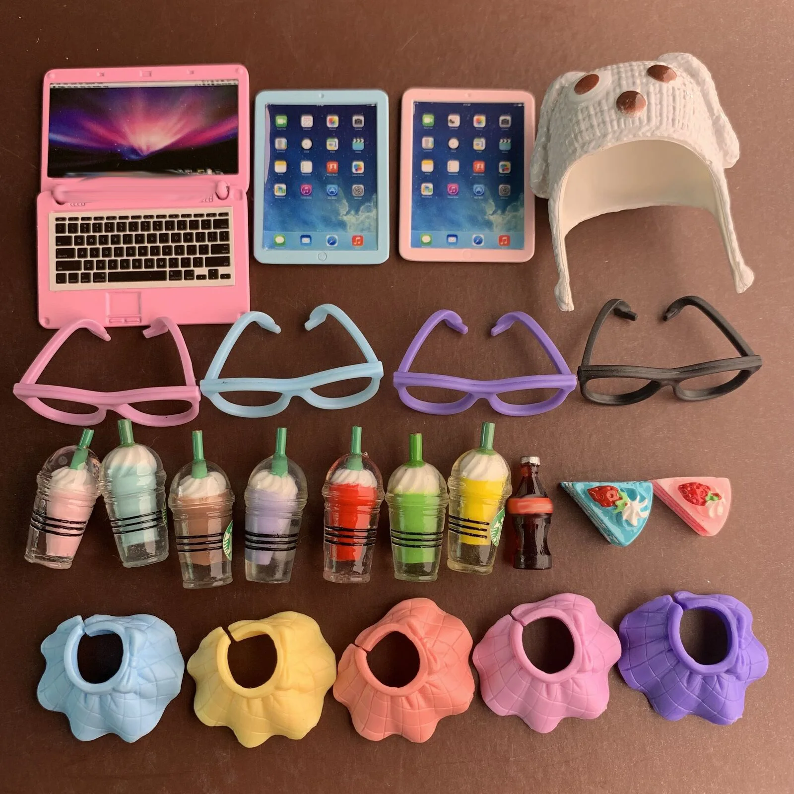 Случайный набор из 12 аксессуаров для зоомагазина юбки очков напитков компьютера