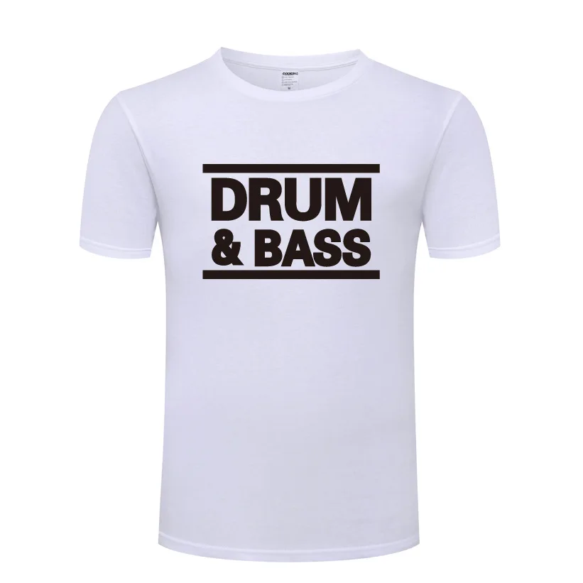 Футболка мужская с принтом музыкальных барабанов N BASS DNB DMC хлопковая тенниска