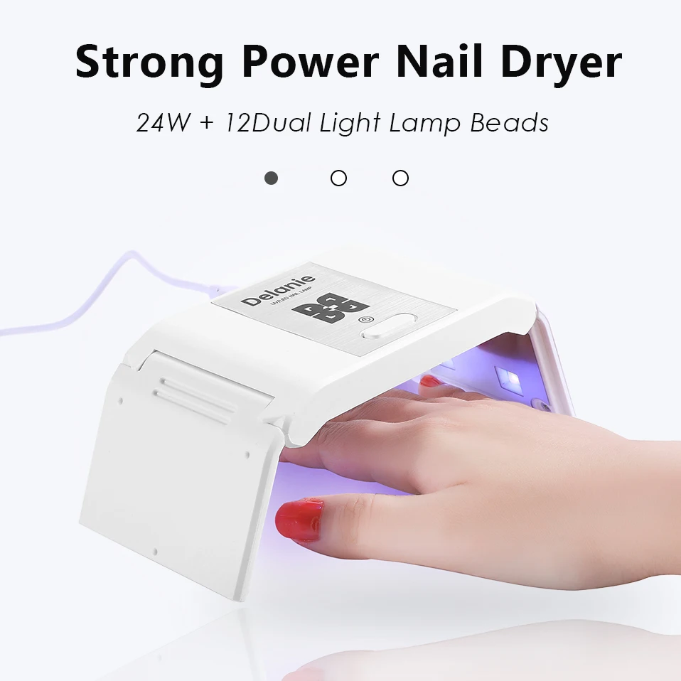 Маникюрный набор косметическая коробка для макияжа с 24 Вт Светодиодная УФ-лампа