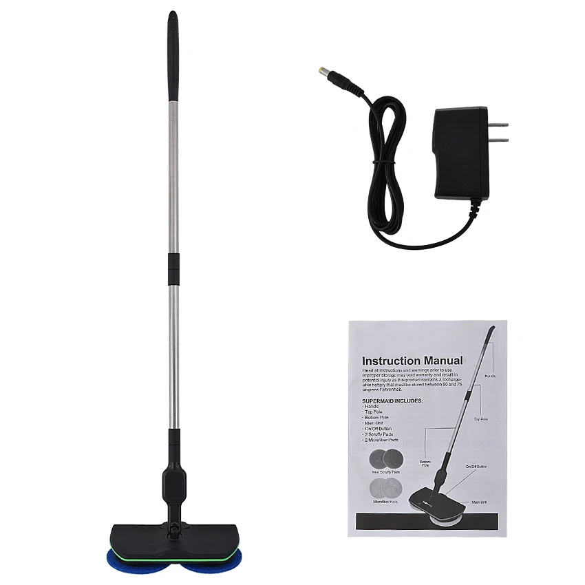 Бытовая Беспроводная электрическая ручная швабра с нажимом из микрофибры