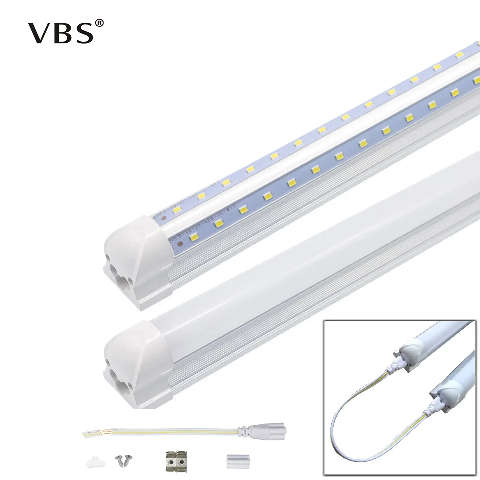 

2pcs/4pcs LED Tube T8 Integrated Light 2FT 20W 60cm LED Fluorescent Tube -Shape Milky Cover /Transparent Cover Wall Lamp White