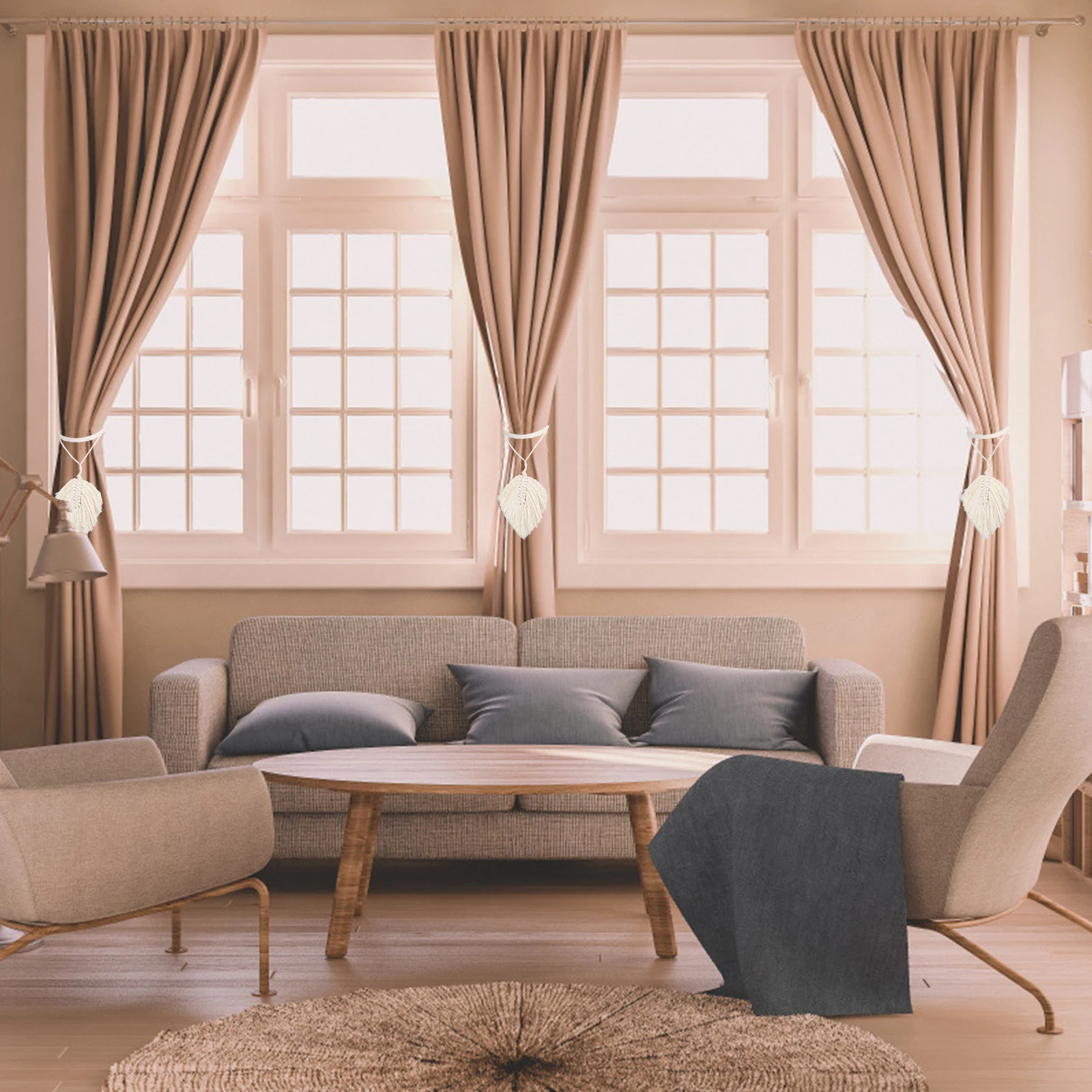 4 шт./компл. застежки для штор ручной работы с деревенскими листьями