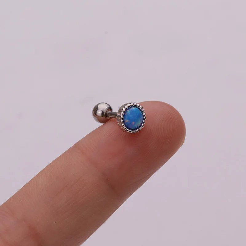 Ушной пирсинг 16 г штанга нержавеющая сталь с 5 мм круглой опаловой хрящевая