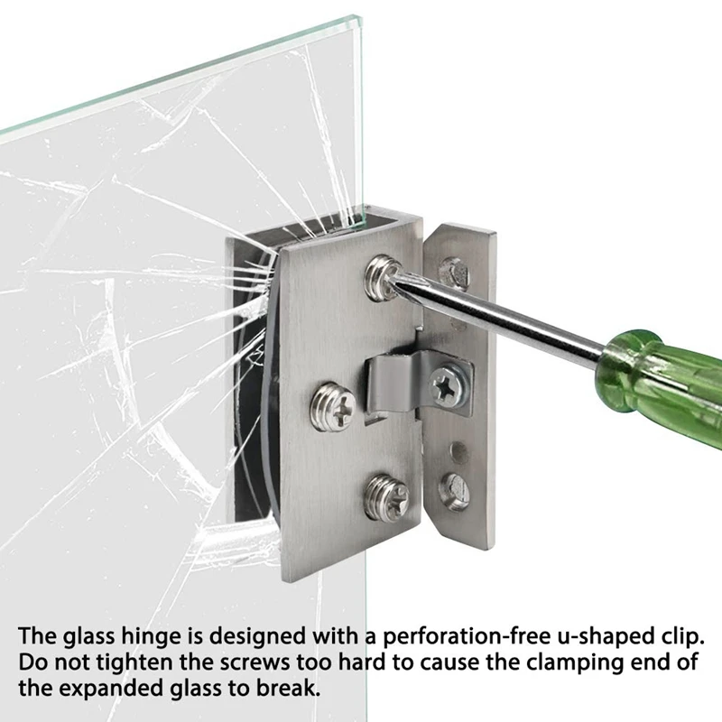 2 шт. шарнир для стеклянных дверей из нержавеющей стали стеклянный зажим подходит