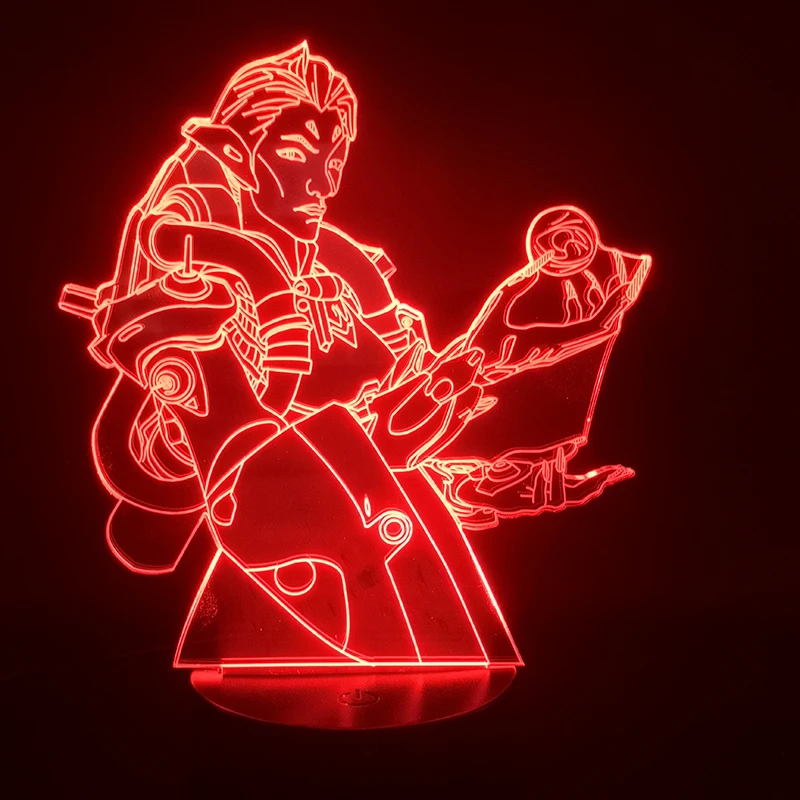 3D лампа игра Overwatch Hero Moira лучший подарок для детей изменение цвета с удаленным внутренним декором светодиодный ночной Светильник