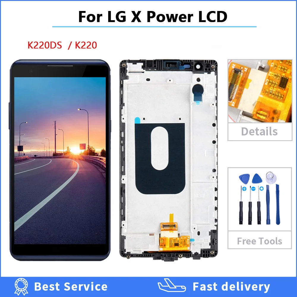 Сенсорный ЖК дисплей с рамкой для LG Nexus 5 D820 D821 X Power K220DS K220|Экраны мобильных