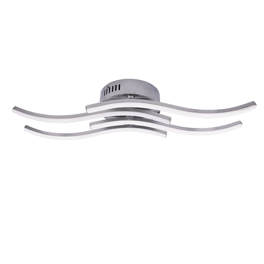 $14.44 2 3 4 Lights Bar LED Ceiling Light AC85-265V 24W 12W 18W Modern Curved Ceiling Lamp for Bar Restaurant Living Room Bedroom New