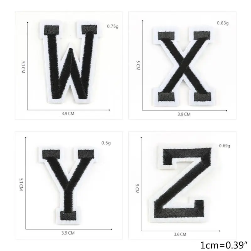 

26Pcs English Letters Patches Cartoon Animal Alphabet Embroidered Applique Badge
