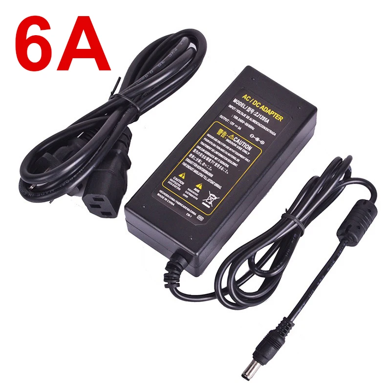 6A 12 V адаптер питания DC12V Универсальный адаптер 1A 2A 3A 5A 6A 8A 10A AC 110V 220V 240V к DC 12 V 12 V 12 V источник питания для светодиодной ленты - Цвет: 6A