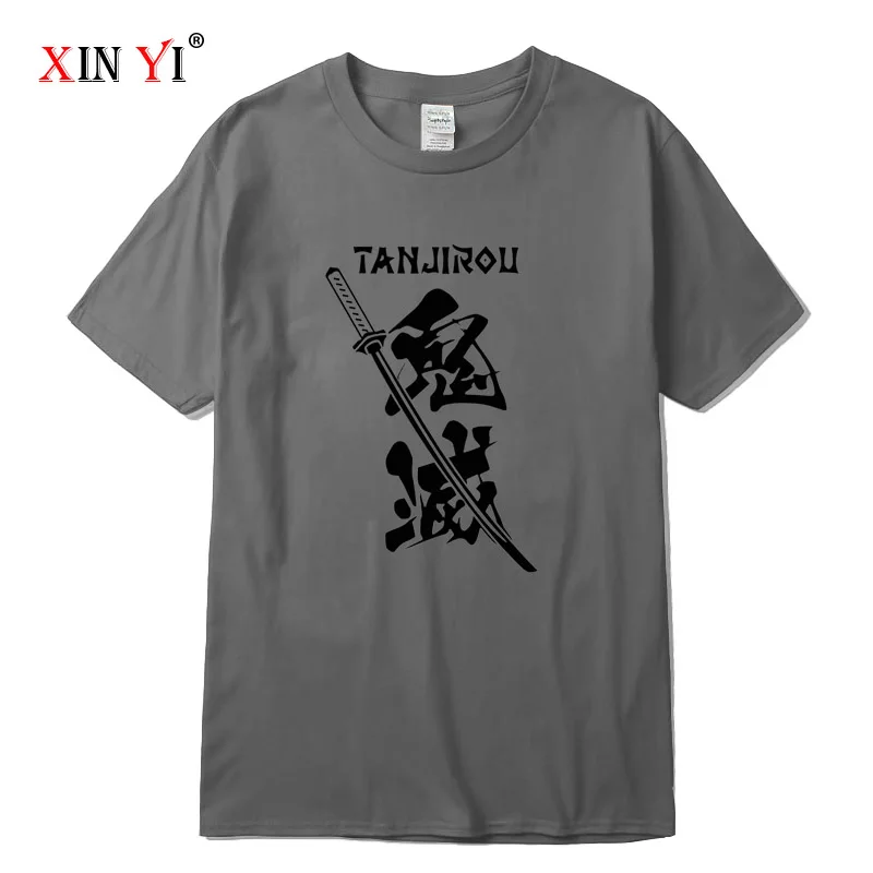 

XIN YI Men's High Quality 100% Cotton Short Sleeve Anime T-shirt Naruto T-shirt Cool tshirt o-neck t-shirt tee t shirts men tops