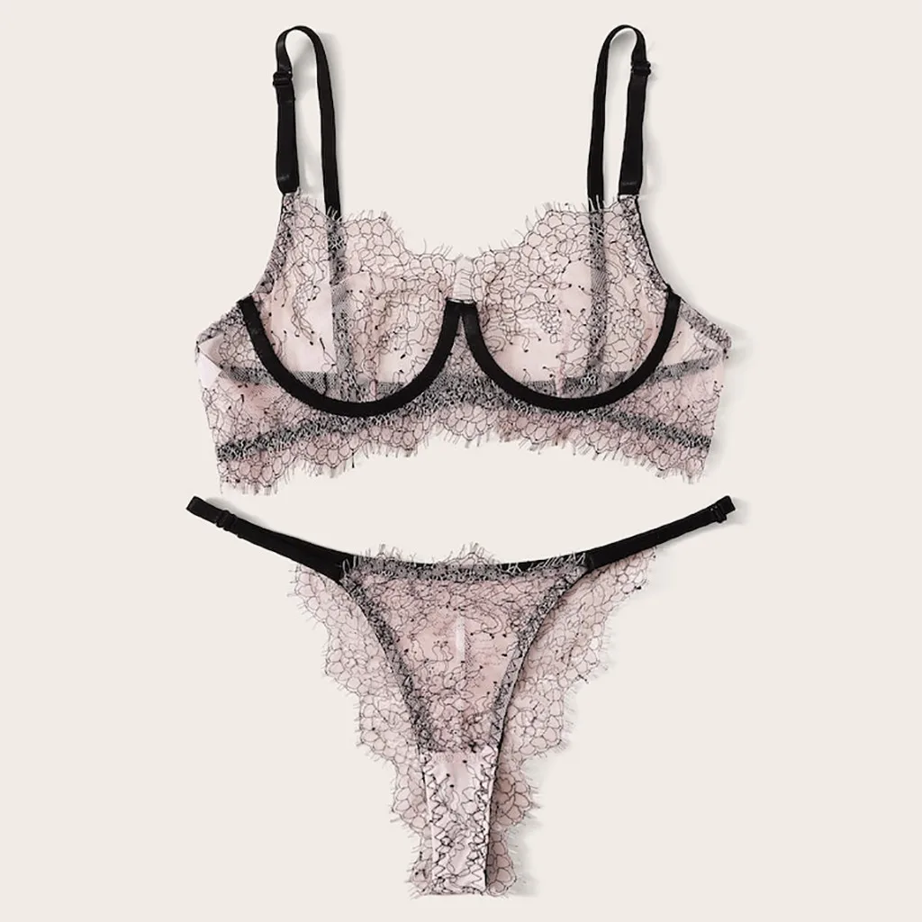 Женское нижнее белье корсет кружевное на косточках топы + трусы раздельное