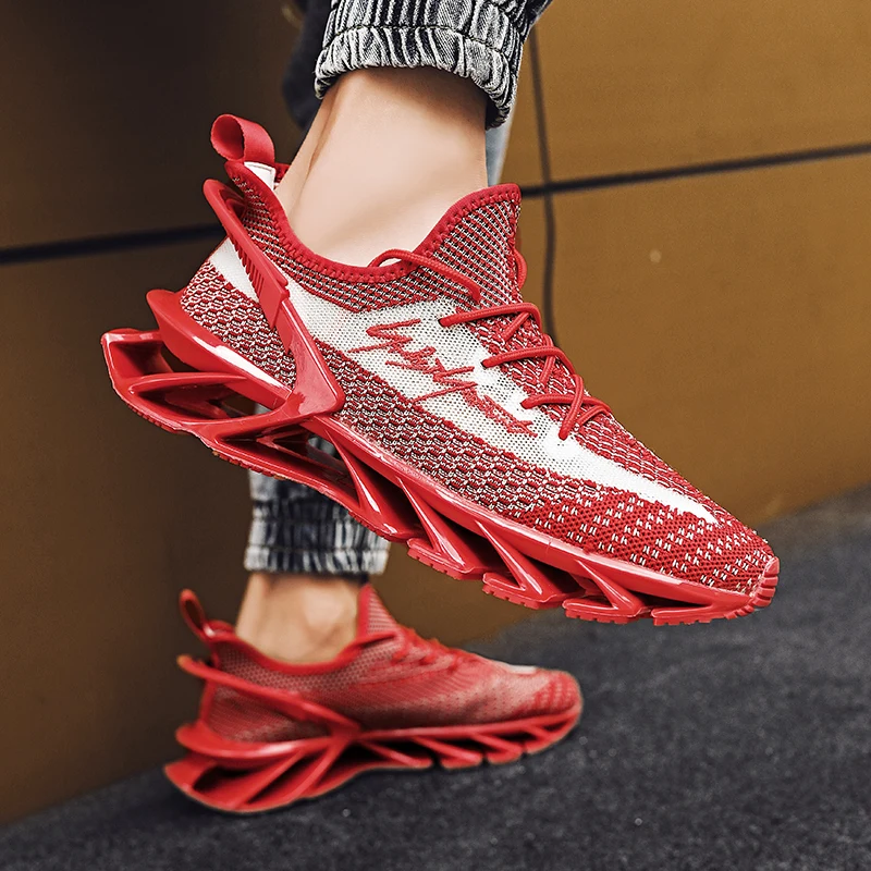 

New Outdoor Men Fashion Running for Men Unique blade Jogging Sports Shoes High-quality Lace-up Athietic Breathable Sneakers