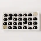 Подвески Jet shiny Rivoli 8, 10, 12, 14, 16, 18 мм. Плоские стразы для спины, вечерние украшения на платье, сделай сам, драгоценные камни, шитые стразами