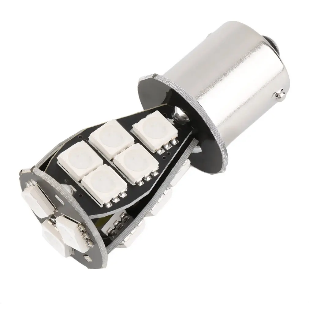 

Высококачественный автомобильный светодиодный светильник Желтый/Красный/Белый 1156 BA15S 18 SMD 5050 CANBUS OBC без ошибок