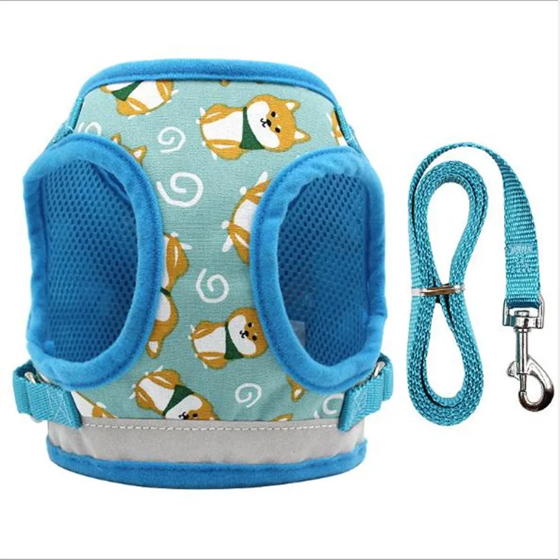 2019 Новый мультяшный жилет нагрудный ремень для собак со светоотражающим